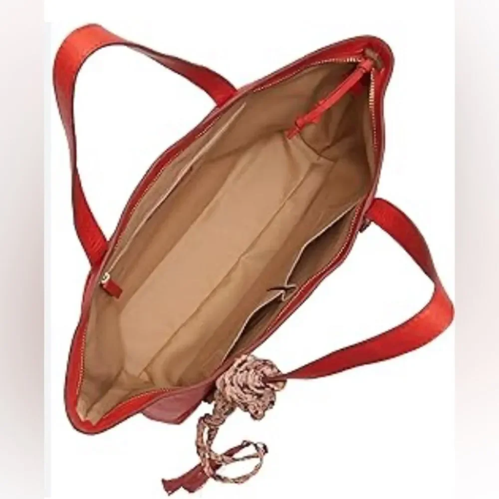 Lucky Brand Ella Leather Bohemian Tote Shoulder Bag Purse